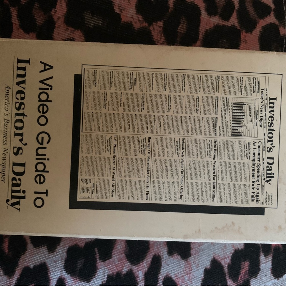Investor’s Daily VHS tape.